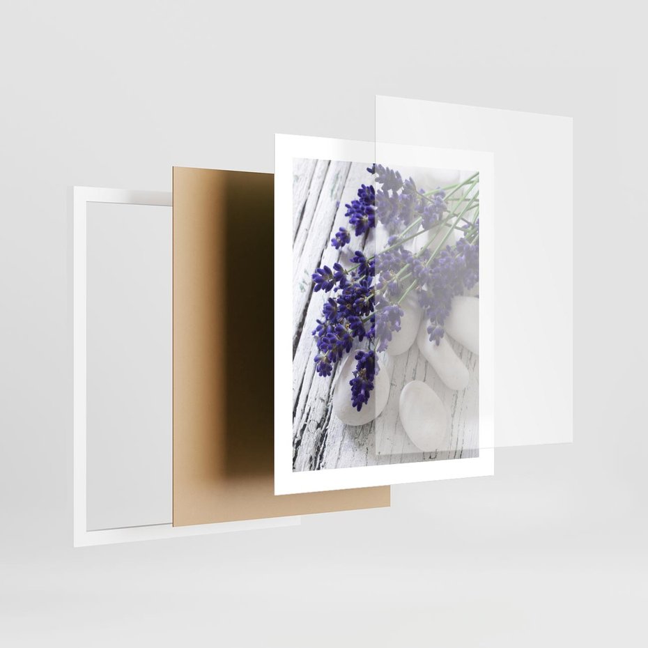 Plakat w ramie 40x50 - relaks z aromatem - lawenda, spa - rama biała