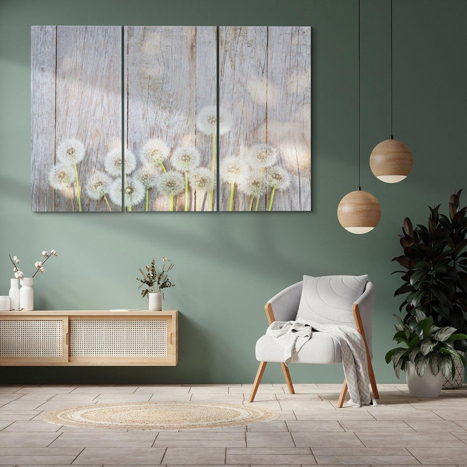 Obraz na płótnie 120x80 - Symbol swobody - dmuchawce