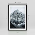 Plakat w ramie 50x70 - Surowość Gór - śnieg, zima w górach - rama czarna