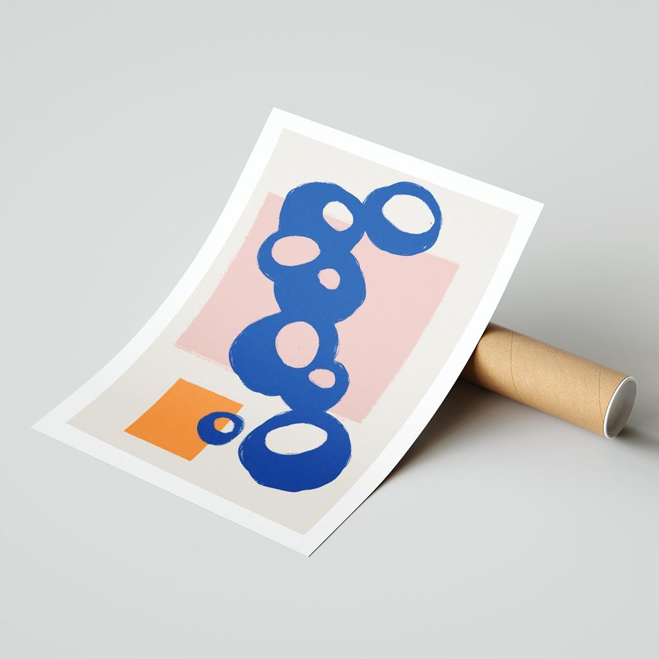 Plakat bez ramy 40x50 - Migocące Plamiste Echa - abstrakcja, nowoczesny plakat