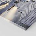 Obraz na płótnie 30x30 - Spokój nad Jeziorem - pomost, jezioro