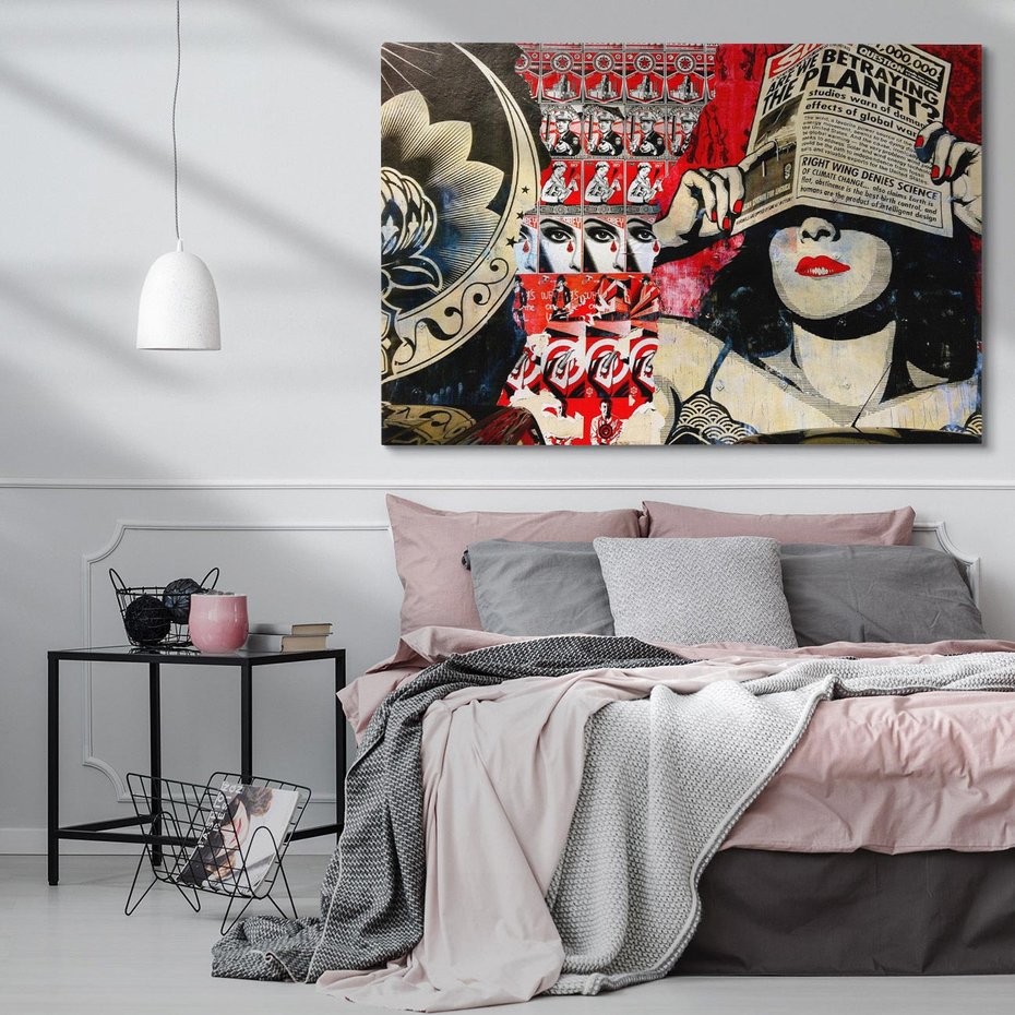 Obraz na płótnie 70x50 - Eksploracja kolorowego graffiti - graffiti