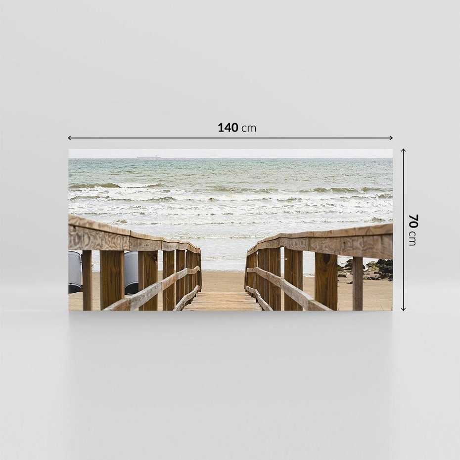 Obraz na płótnie 140x70 - Morze i drewniany pomost - morze, pomost