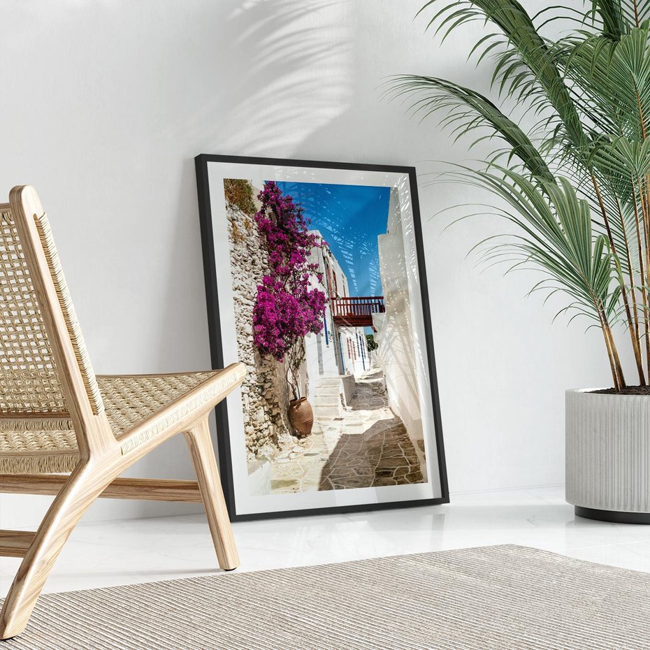 Plakat w ramie 30x40 - Kwiaty Chorwacji - kwiaty, Chorwacja - rama czarna