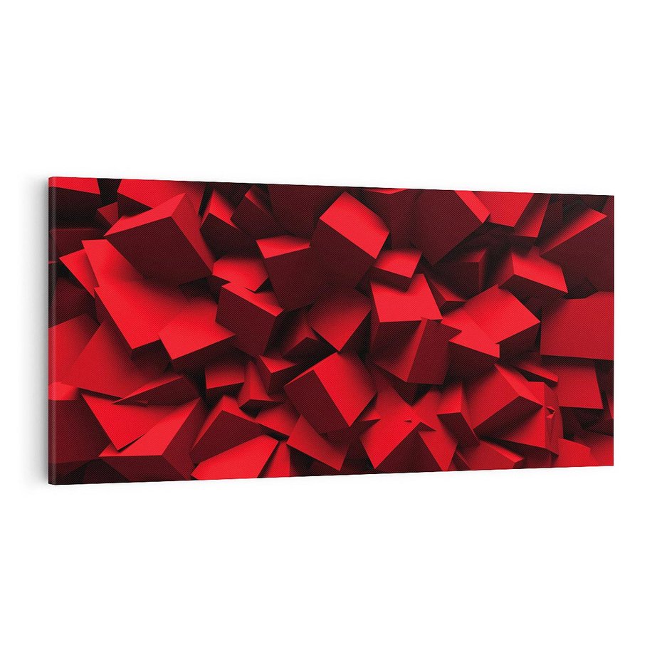 Obraz na płótnie 140x70 - Geometryczny 3D - abstrakcyjna kompozycja - geometryczny, 3D