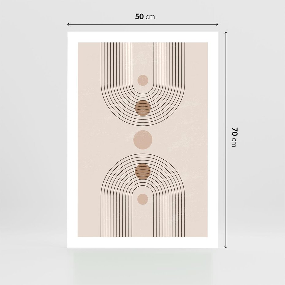 Plakat bez ramy 50x70 - Zgeometryzowane Wizje - boho plakat, minimalizm