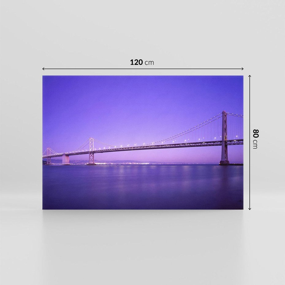 Obraz na płótnie 120x80 - Most nad rzeką w USA - most, rzeka