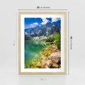 Plakat w ramie 30x40 - Mistyczne Połączenie - jezioro, góry - rama drewno