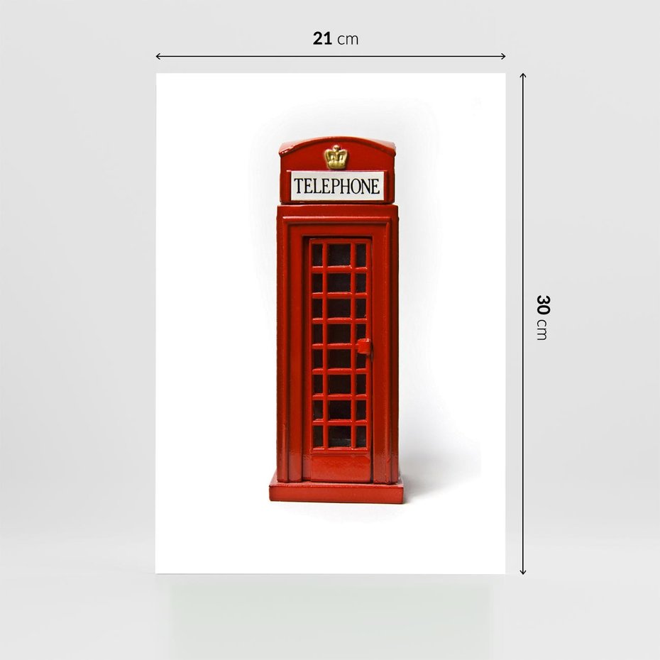 Plakat bez ramy 21x30 - Ikona Londynu - Londyn, budka