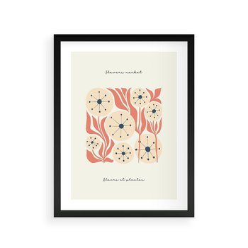 Plakat w ramie 50x70 - Dmuchawce w Abstrakcji - dmuchawce, abstrakcja - rama czarna