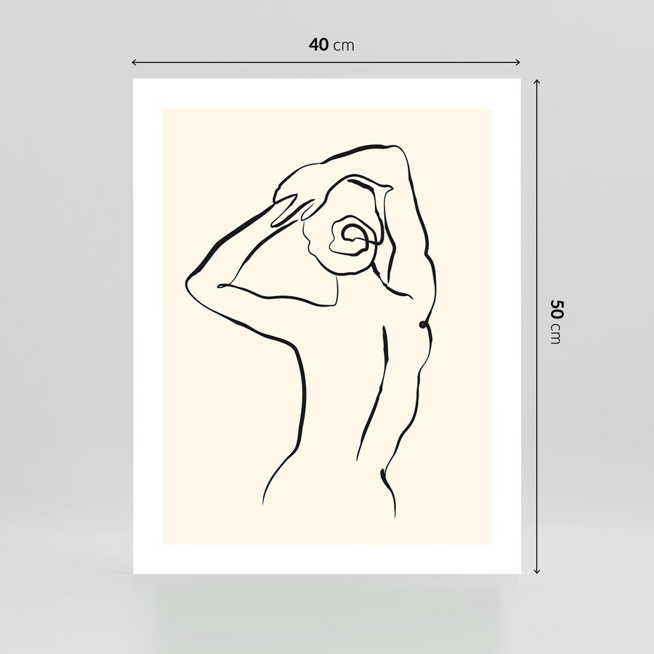 Plakat bez ramy 40x50 - Tajemniczy Rytm - kobieta, posąg