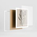 Plakat w ramie 40x50 - Kwiatowe Spektrum - nowoczesny plakat, subtelna sztuka - rama biała