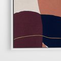 Obraz w ramie 50x50 - Abstrakt Marsala - nieregularne plamy, kształty - rama biała