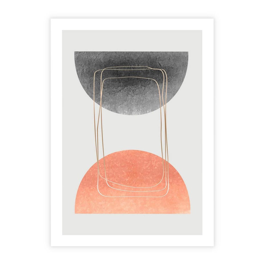Plakat bez ramy 30x40 - Sztuka Abstrakcji - minimalistyczny boho obraz, abstrakcyjny