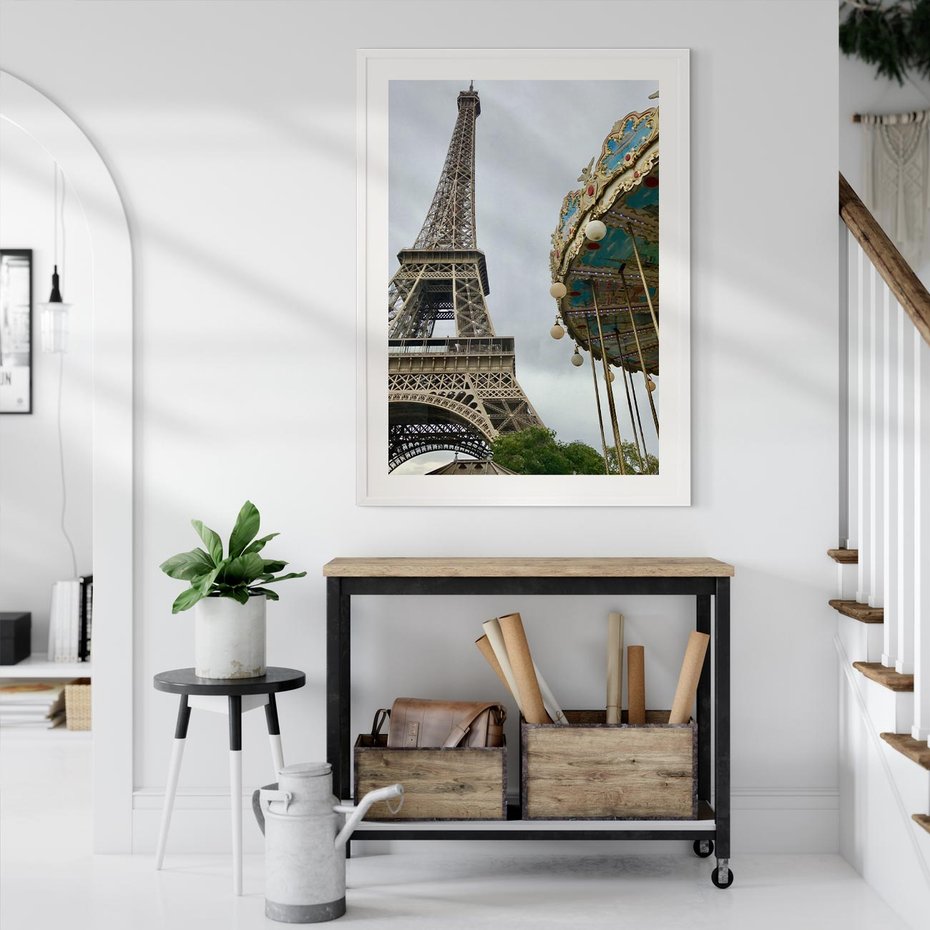 Plakat bez ramy 40x50 - Delikatność kolorów - wieża, Eiffla