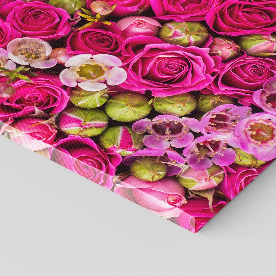 Obraz na płótnie 30x30 - Kwiatowa symfonia róż - róże, kwiaty