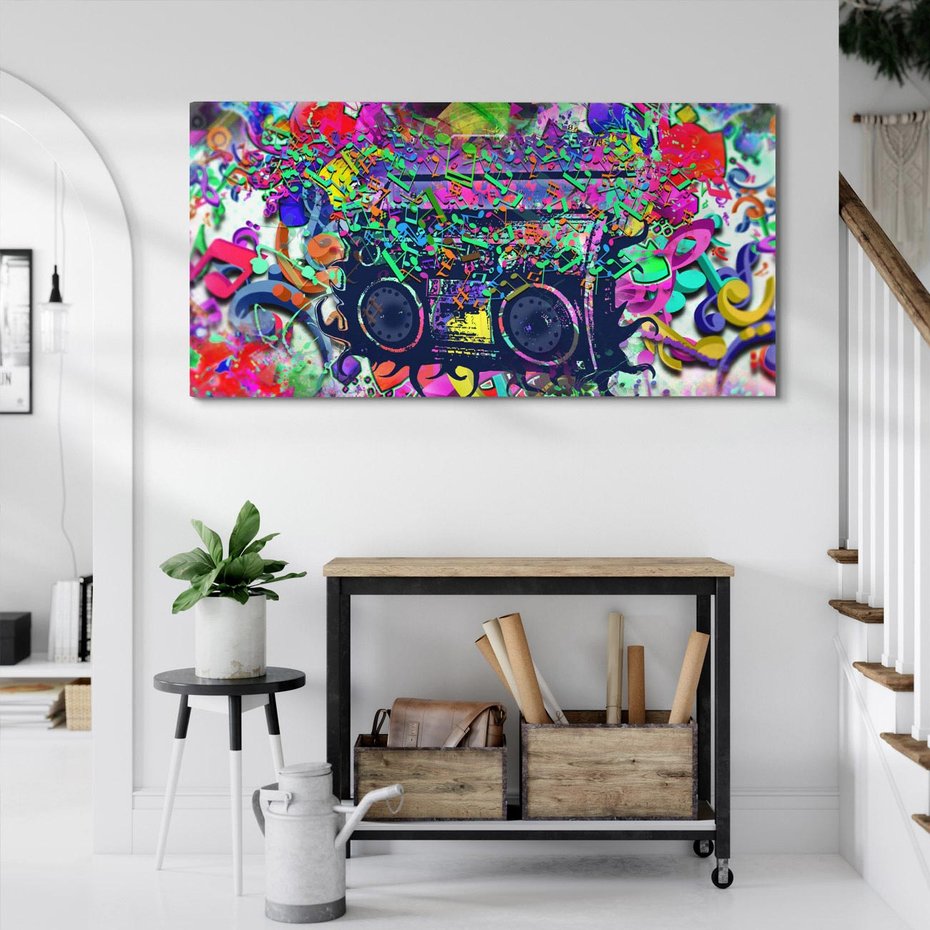 Obraz na płótnie 140x70 - Harmonia Muzyki - grafika, muzyka