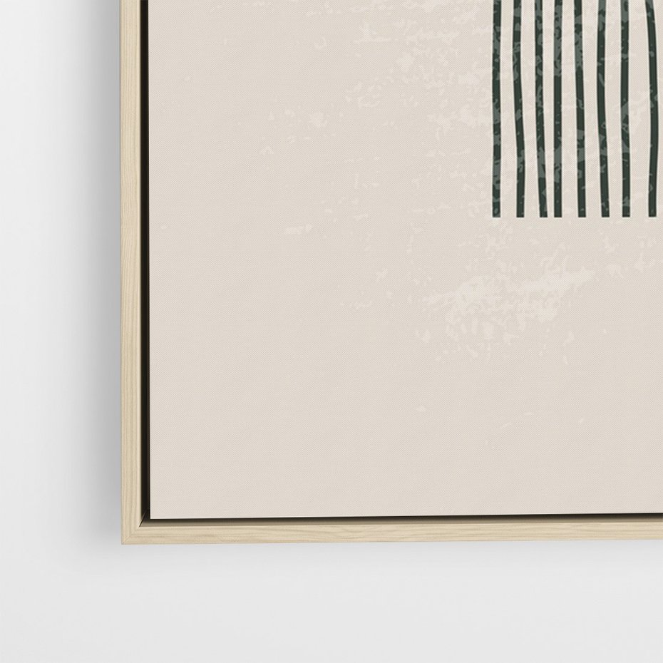 Obraz w ramie 50x70 - Przenikające Formy - nowoczesna sztuka, minimalizm - rama drewno