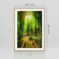 Plakat w ramie 50x70 - Współistnienie z naturą - drzewa, las - rama drewno