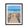 Plakat w ramie 40x50 - Pomost ku Morzu - pomost na plaży, morze - rama czarna