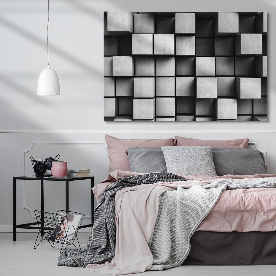 Obraz na płótnie 70x50 - Abstrakcyjne 3D kwadraty - 3D, abstrakcja