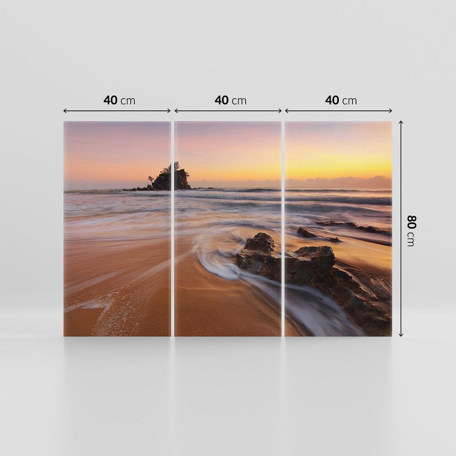 Obraz na płótnie 120x80 - Skały nad morzem - morze, plaża