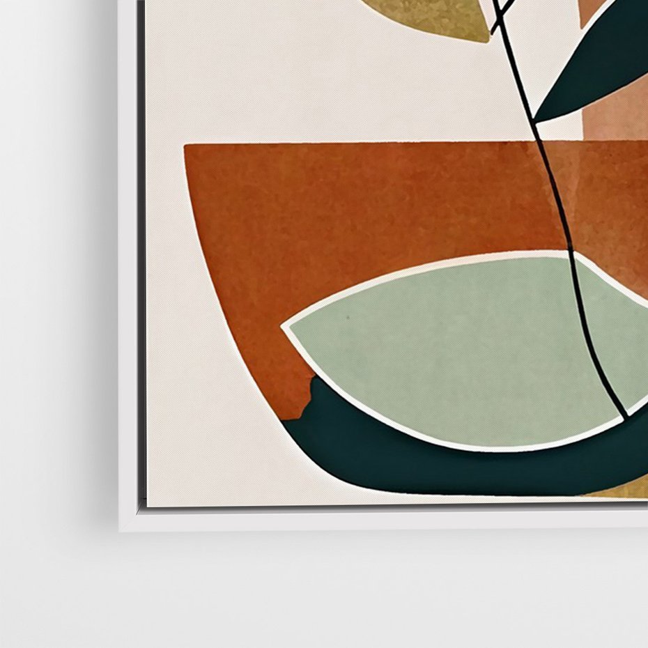 Obraz w ramie 70x100 - Migocące Boho Wnętrza - boho obraz, abstrakcja - rama biała