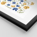 Plakat w ramie 50x70 - Odgłosy Wizji - kwiaty, sztuka nowoczesna - rama czarna