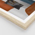 Plakat w ramie 40x50 - Nowoczesna geometria - nowoczesny, geometryczny - rama drewno