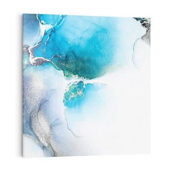 Obraz na płótnie 70x70 - Marmur złotą akwarelą - marmur, akwarela