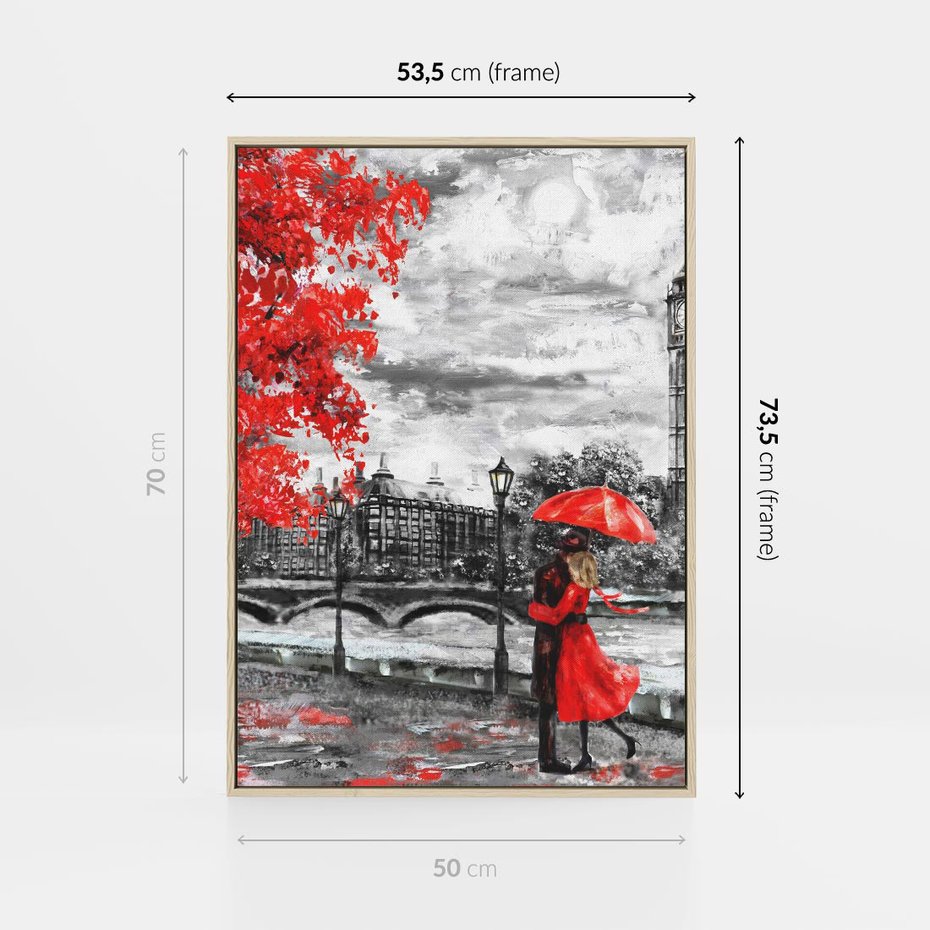 Obraz w ramie 50x70 - Big Ben w Londynie - londyn, big ben - rama drewno