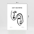 Plakat bez ramy 30x40 - Rozbijające Granice Boho - boho sztuka, twarze