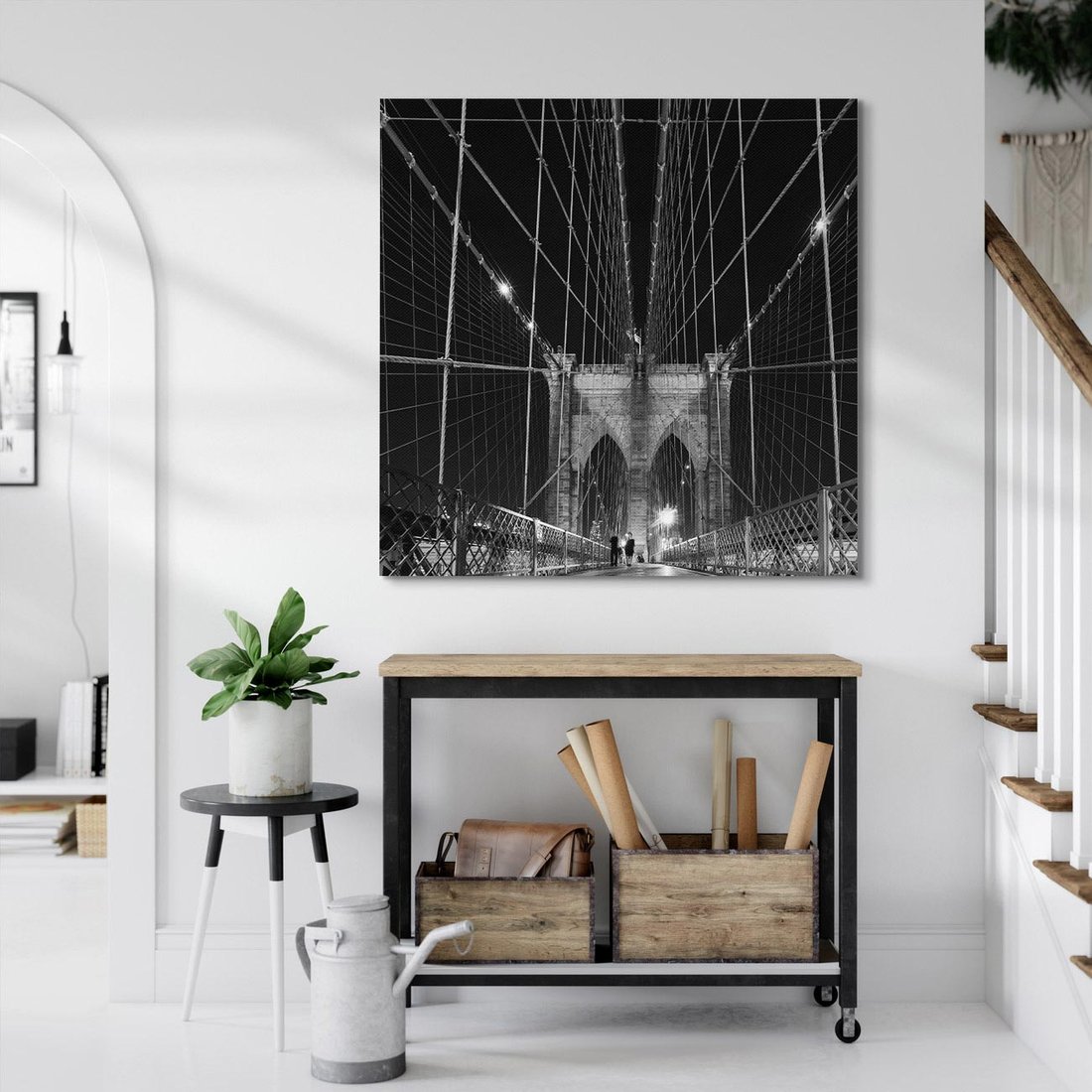 Obraz na płótnie 40x40 - Nowy Jork - Mosty w USA - NY, USA