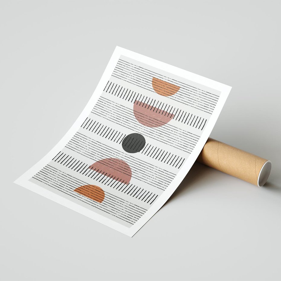 Plakat bez ramy 30x40 - Plakat w Stylu Abstrakcji - geometryczna grafika, plakat