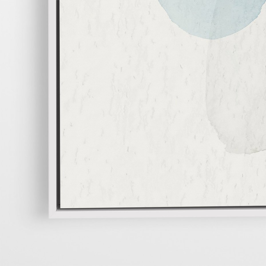 Obraz w ramie 70x100 - Akwarelowa Symfonia Natury - abstrakcyjne delikatne plamy, akwarelowe - rama biała