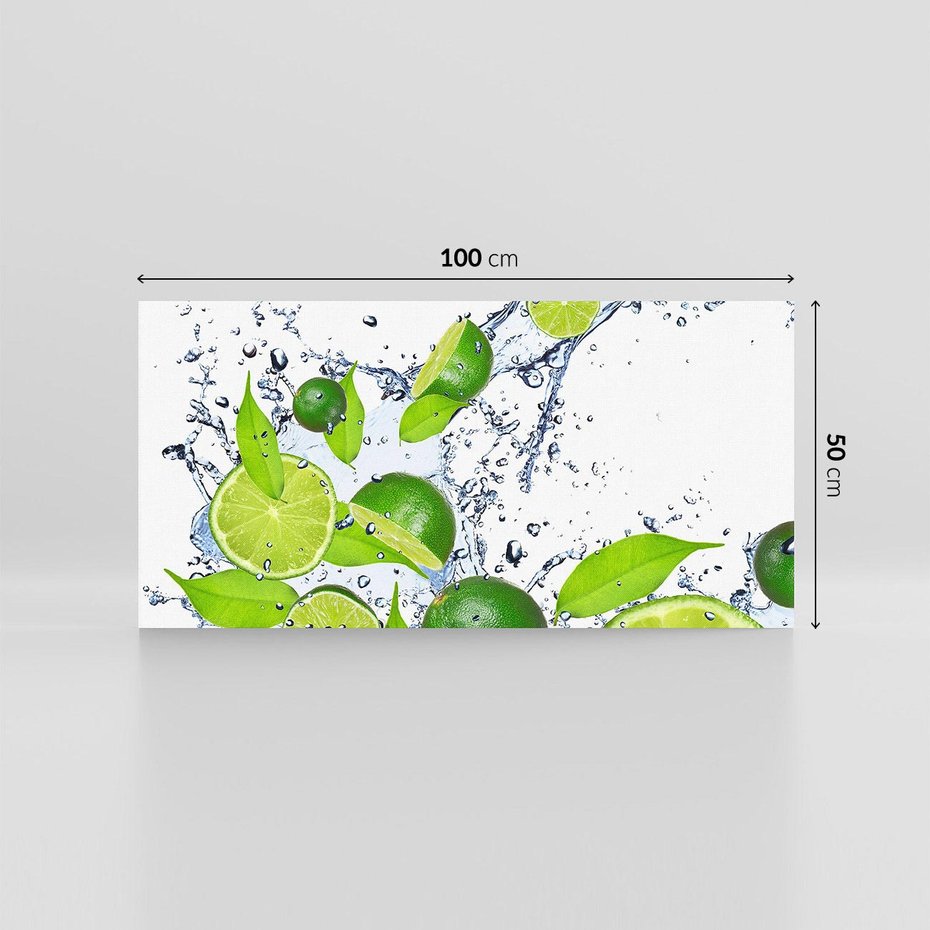 Obraz na płótnie 100x50 - Cytrusowa Świeżość - limonki, cytryny