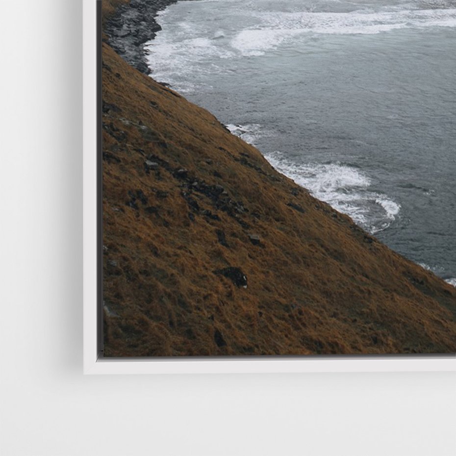 Obraz w ramie 70x100 - Spektakularna Przyroda - fiordy, Norwegia - rama biała