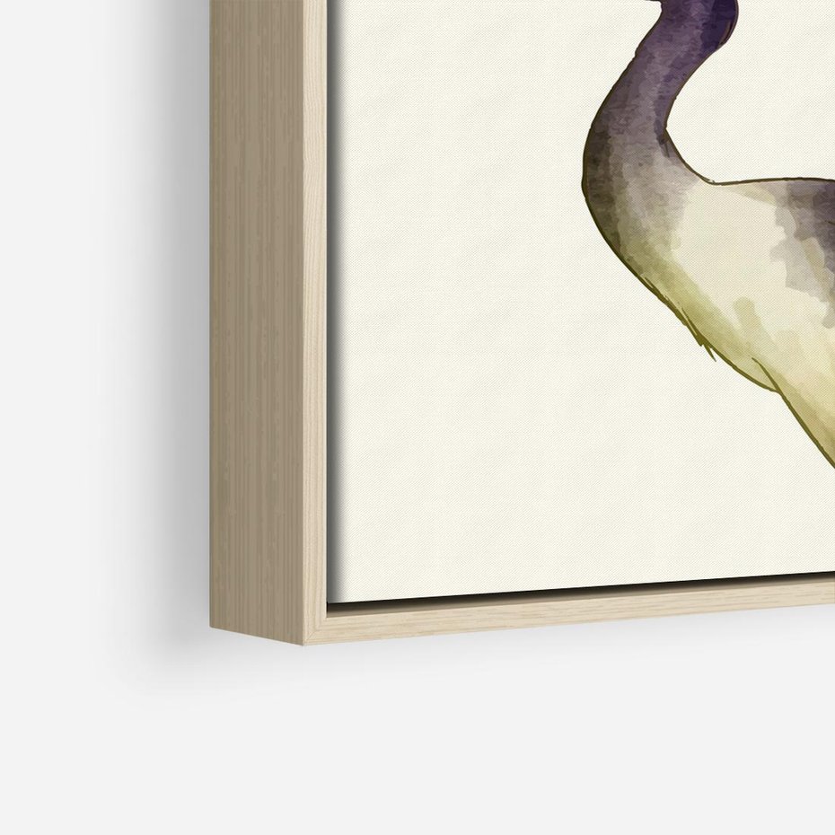 Obraz w ramie 80x80 - Kwiatowa Ekspresja - japońska sztuka, ptak - rama drewno