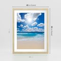 Plakat w ramie 40x50 - Wakacyjna plaża - plaża, wakacje - rama drewno