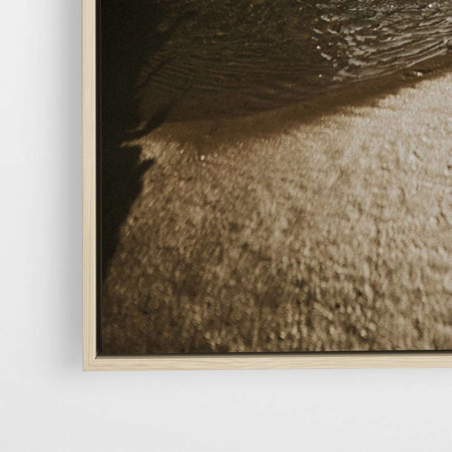 Obraz w ramie 70x100 - Relaksujący Raj - plaża, morze - rama drewno