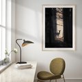 Plakat w ramie 40x50 - Sarnie Skoki - zdjęcie, klimatyczny las - rama drewno