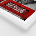 Plakat w ramie 50x70 - Budka w Londynie - Londyn, budka - rama biała