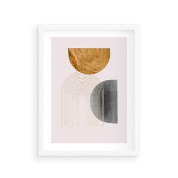 Plakat w ramie 50x70 - Nowoczesna Sztuka Geometrii - nowoczesna sztuka, modern - rama biała