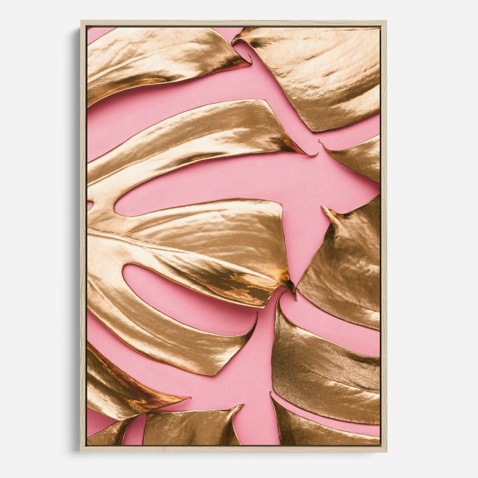 Obraz w ramie 50x70 - Przyjemność w Naturze - złote, liście - rama drewno