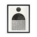 Plakat w ramie 40x50 - Księga Wibracji - abstrakcyjne czarno białe formy, minmalizm - rama czarna