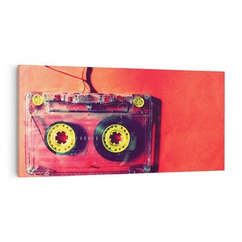 Obraz na płótnie 120x60 - Kaseta - Muzyka Retro - kaseta, muzyka