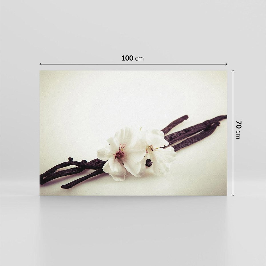 Obraz na płótnie 100x70 - Czuła delikatność wanilii - wanilia, kwiaty
