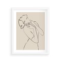 Plakat w ramie 40x50 - Bezkresny Taniec - kobieta, szkic - rama biała