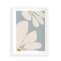 Plakat w ramie 50x70 - Pastelowe Marzenia Kwiatów - kwiaty, nowoczesne i minimalistyczne - rama biała