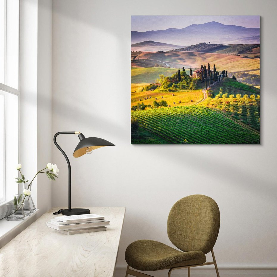 Obraz na płótnie 40x40 - Pejzaż w perspektywie - pejzaż, perspektywa